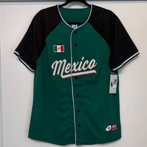Mexico Green & Black Baseball Jersey